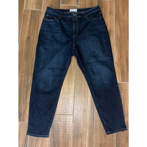 Everlane The Curvy High Rise Skinny Jeans in Dark Blue Wash 35 Womens denim pant - Picture 6 of 14